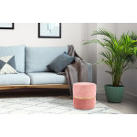 Paris Prix Pouf Rond Design "Cleopatra" 40cm Rose