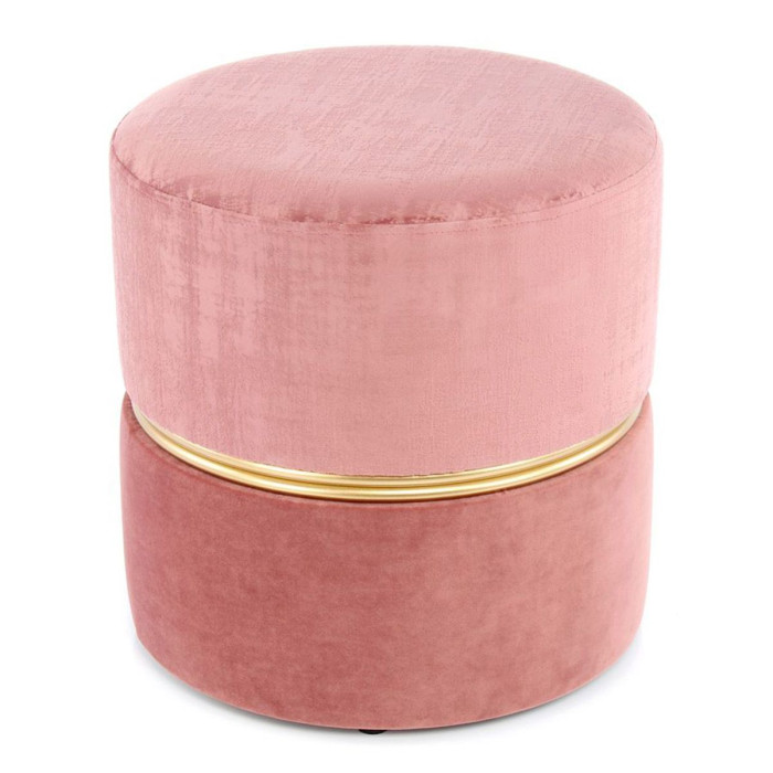 Paris Prix Pouf Rond Design "Cleopatra" 40cm Rose