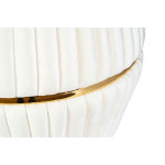 Paris Prix Pouf Rond Design "Doric" 53cm Ivoire & Or