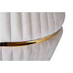Paris Prix Pouf Rond Design "Doric" 53cm Taupe & Or