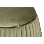 Paris Prix Pouf Rond Design "Doric" 53cm Vert & Gris