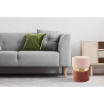 Paris Prix Pouf Rond Design "Gipsy" 46cm Rose