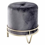 paris prix Pouf Rond Design "Love Is All" 40cm Gris