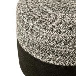Paris Prix Pouf Rond Design "Miami" 50cm Noir & Blanc