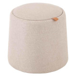 paris prix Pouf Rond Design "Munica" 43cm Beige