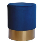 paris prix Pouf Rond Design "Nano" 42cm Bleu Foncé
