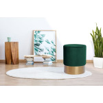 Paris Prix Pouf Rond Design "Nano" 42cm Vert