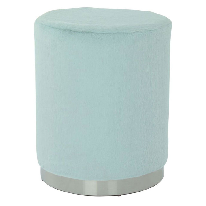 Paris Prix Pouf Rond Design "Nona" 44cm Bleu Clair