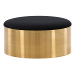 paris prix Pouf Rond Design "Puff" 75cm Noir & Or