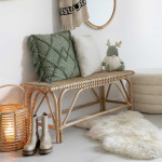 Paris Prix Pouf Rond Design "Teddy" 65cm Blanc
