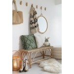 Paris Prix Pouf Rond Design "Teddy" 65cm Blanc