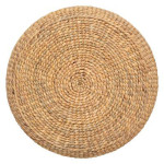 Paris Prix Pouf Rond Tressé "Wonderly" 55cm Beige