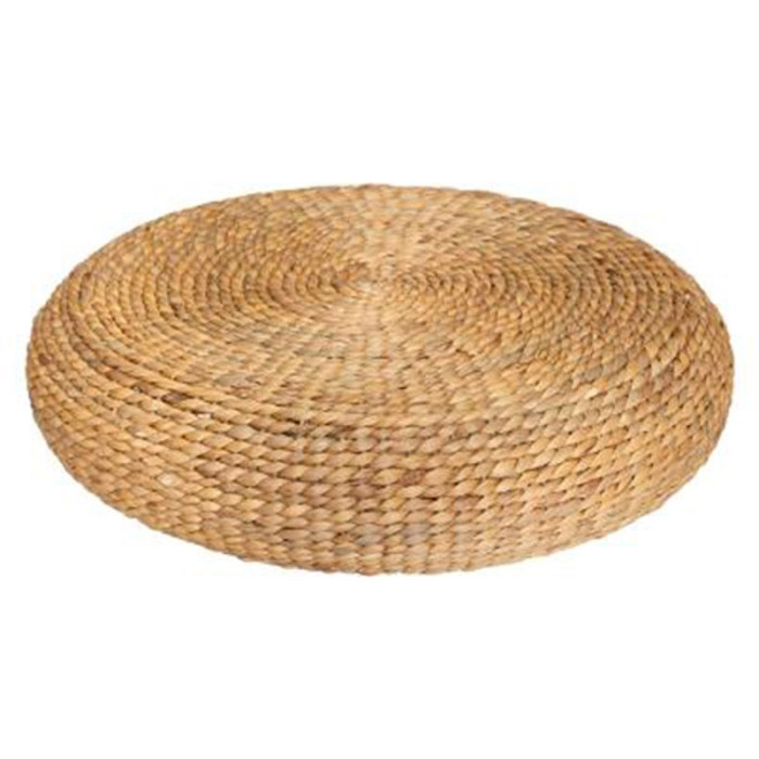 Paris Prix Pouf Rond Tressé "Wonderly" 55cm Beige