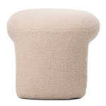 Paris Prix Pouf Tissu Bouclette "Aria" 46cm Beige