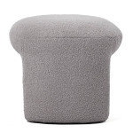 Paris Prix Pouf Tissu Bouclette "Aria" 46cm Gris