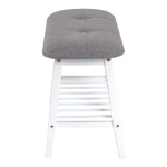 Paris Prix Range-Chaussures & Banc "Bambou" 60cm Blanc