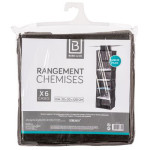 Paris Prix Range-Chemises 6 Cases "Order" 120cm Noir