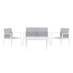 paris prix Salon de Jardin "Break" 105cm Blanc