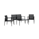 Paris Prix Salon De Jardin "Break" 105cm Noir