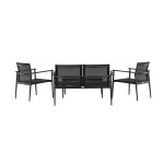Paris Prix Salon De Jardin "Break" 105cm Noir
