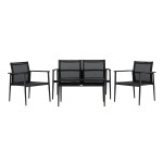 paris prix Salon de Jardin "Break" 105cm Noir