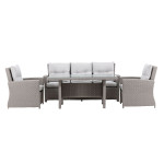 paris prix Salon de Jardin "Brentwood" 186cm Gris