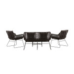 Paris Prix Salon De Jardin "Davao" 133cm Marron & Gris