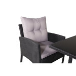 Paris Prix Salon De Jardin "Knock" 158cm Noir & Gris