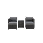 Paris Prix Salon De Jardin "Quad" 66cm Noir