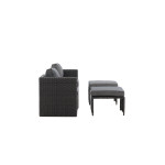 Paris Prix Salon De Jardin "Quad" 66cm Noir