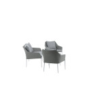 Paris Prix Salon De Jardin "Spoga" 151cm Gris & Blanc