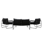Paris Prix Salon De Jardin "Utah" 127cm Noir