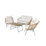 Paris Prix Salon De Jardin "Viga" 126cm Naturel