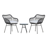 paris prix Salon de Jardin "Viga" 81cm Noir