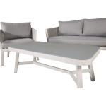 Paris Prix Salon De Jardin "Virya" 150cm Blanc & Gris