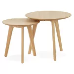 paris prix Set de 2 Tables d'Appoint "Rauma" Naturel