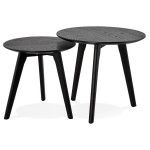 paris prix Set de 2 Tables d'Appoint "Rauma" Noir