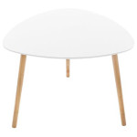 paris prix Table à Café en Bois "Mileo" 60cm Blanc