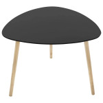 paris prix Table à Café en Bois "Mileo" 60cm Noir