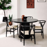 Paris Prix Table à Manger En Bois "Boki" 120cm Noir