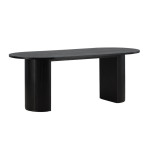 paris prix Table à Manger Ovale "Bianca" 200cm Noir