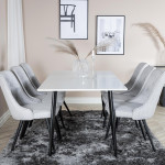 Paris Prix Table à Manger "Polar" 180cm Blanc & Noir