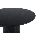 Paris Prix Table à Manger Ronde "Bianca" 110cm Noir