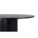 Paris Prix Table à Manger Ronde "Bianca" 110cm Noir