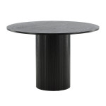 paris prix Table à Manger Ronde "Bianca" 110cm Noir