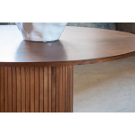 Paris Prix Table à Manger Ronde "Bianca" 110cm Noyer