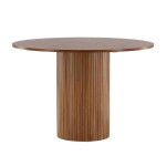 paris prix Table à Manger Ronde "Bianca" 110cm Noyer