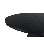 Paris Prix Table à Manger Ronde "Bootcut" 110cm Noir