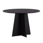 paris prix Table à Manger Ronde "Bootcut" 110cm Noir