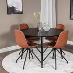 Paris Prix Table à Manger Ronde "Dipp" 115cm Noir